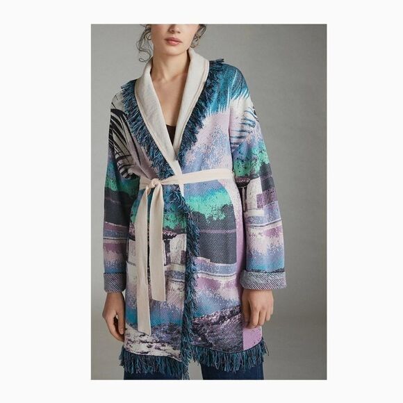 Anthropologie Aldomartins Moira Fringed Cardigan - Picture 2 of 3